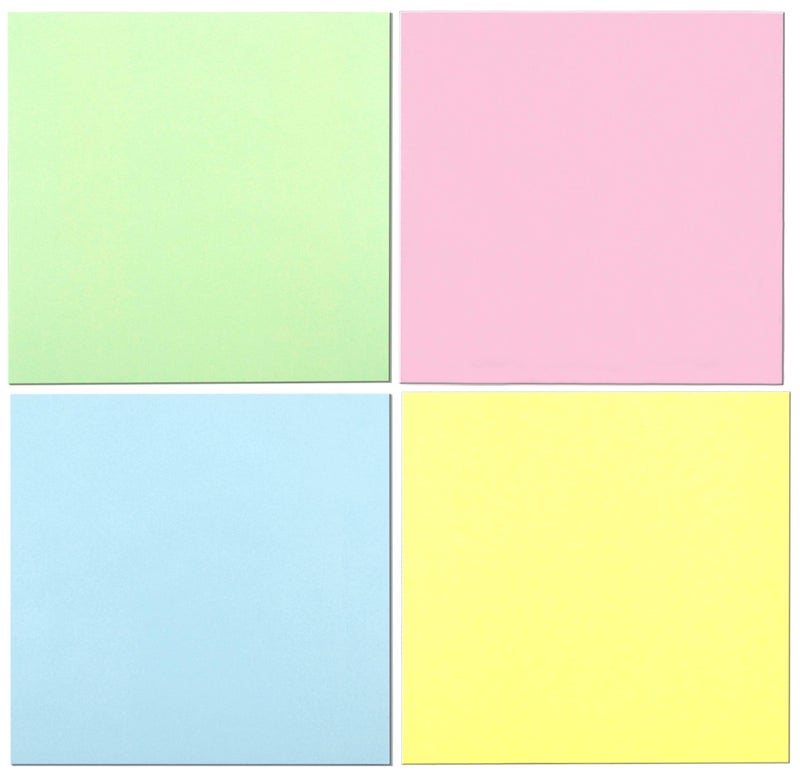 4A Sticky Big Pad,11 x 11 in,Large Size,Pastel Yellow,Blue,Pink,Green,Self-Stick Notes,30 Sheets/Pad,4 Pad/Pack,4A BP 1111-Px4 - Image 3